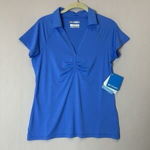 Columbia PFG Omni‎ Freeze Shirt Womens Small Blue Short Sleeve Advanced Cooling